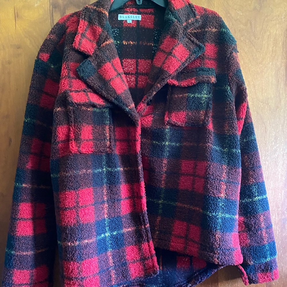 NWOT Blakeley Sherpa Shacket- L